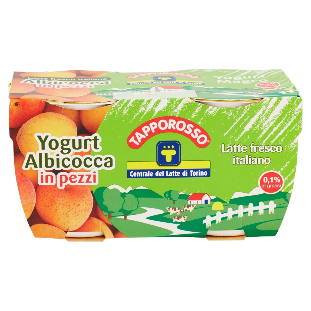 Yogurt Magro Albicocca in Pezzi, 2x125 g